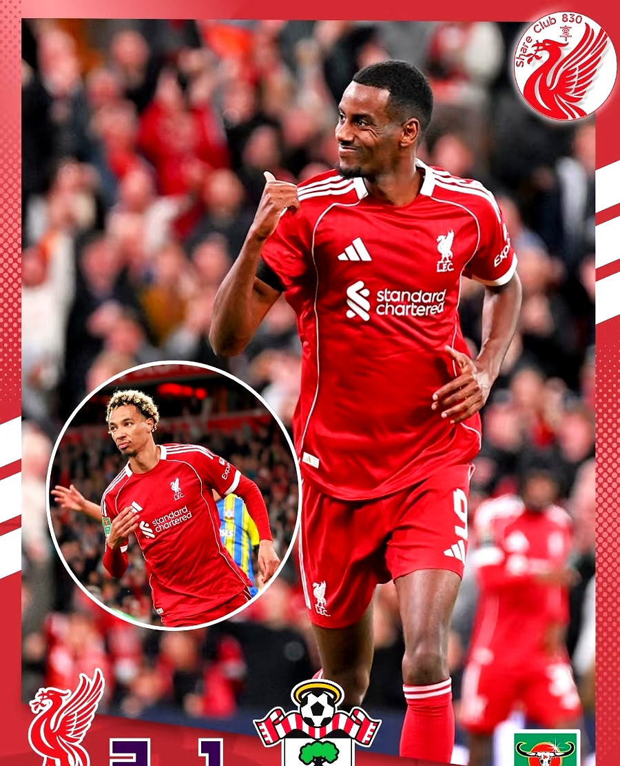 利物浦队逆转南安普顿，获得宝贵胜利